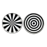 Round Tray - B&W 35cm (Set Of 2)