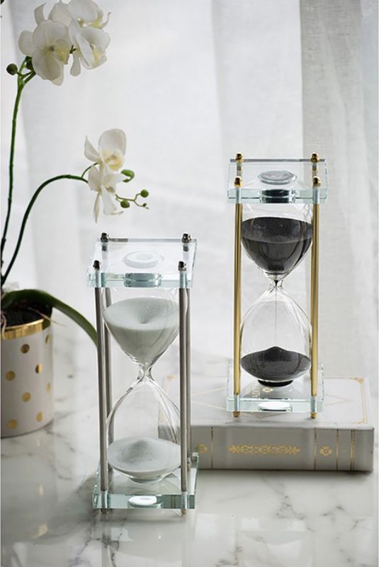 Hourglass - Siver/White (20.5cm)