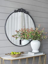 ROUND MIRROR - BLACK METAL (97.8cm)