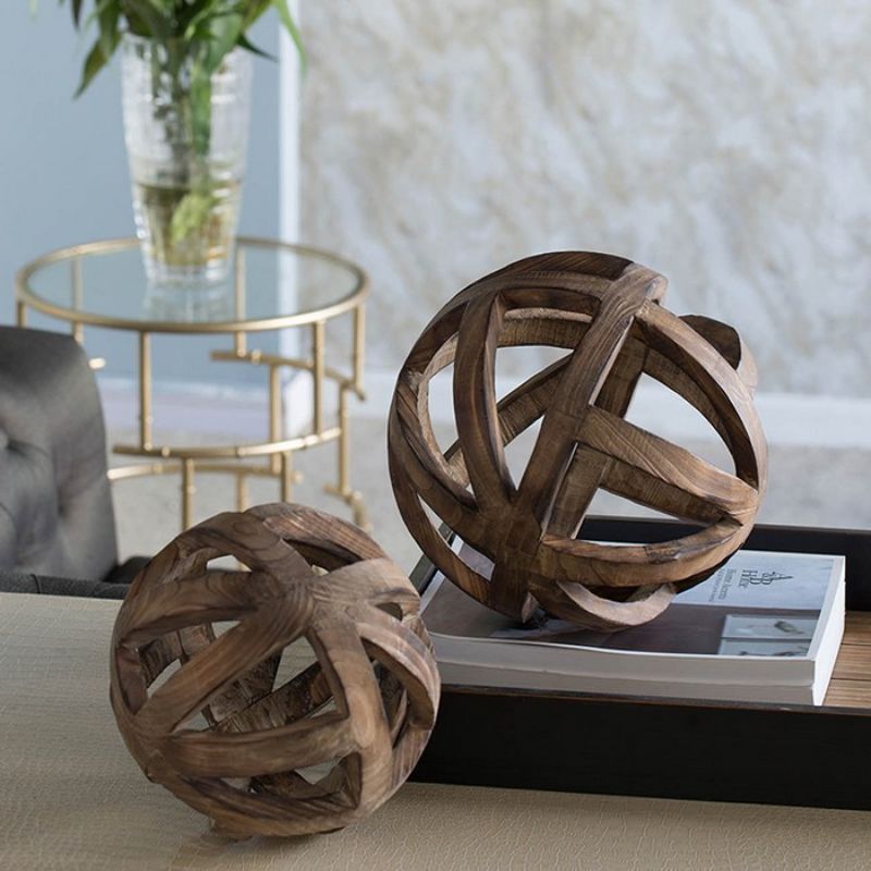 Ornament - RAVELLO WOODEN ORB (25cm)