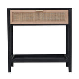 BEDSIDE TABLE - BOHEMIAN BLACK/NATURAL (55cm)