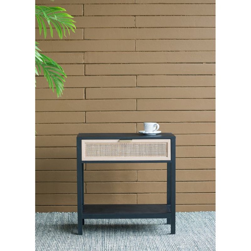 BEDSIDE TABLE - BOHEMIAN BLACK/NATURAL (55cm)