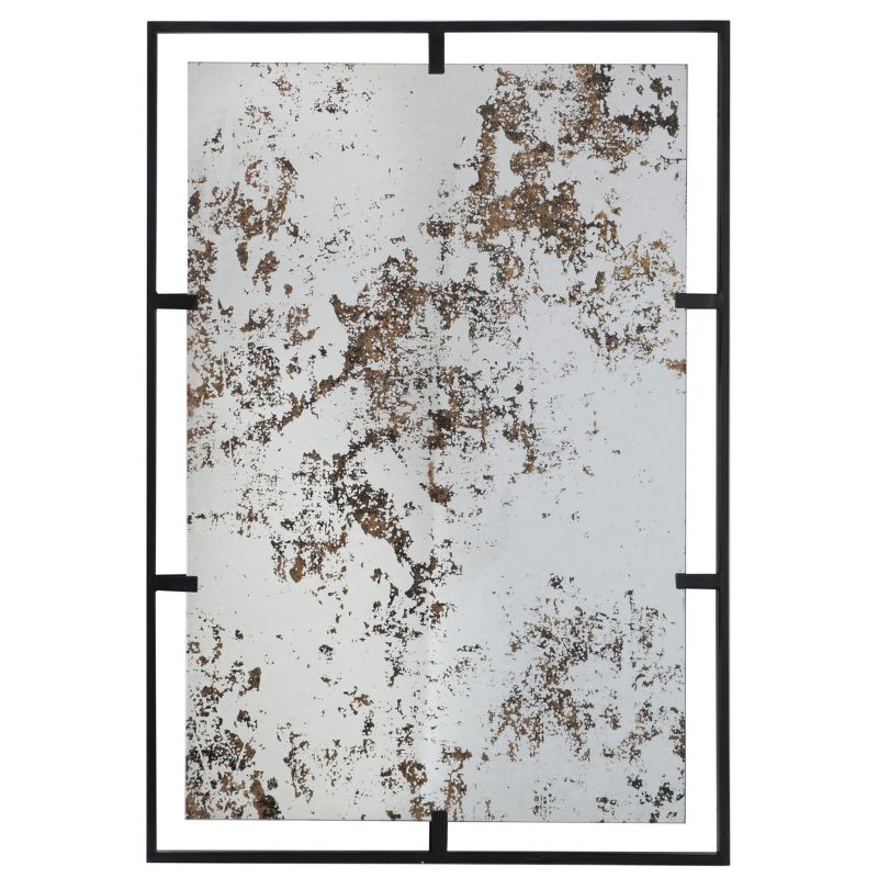ANTIQUE MIRROR W/ METAL FRAME (81cm)