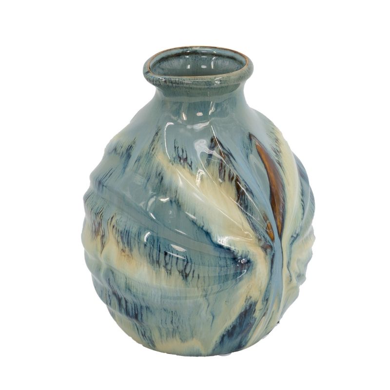 GLAZED VASE (27.9CM)