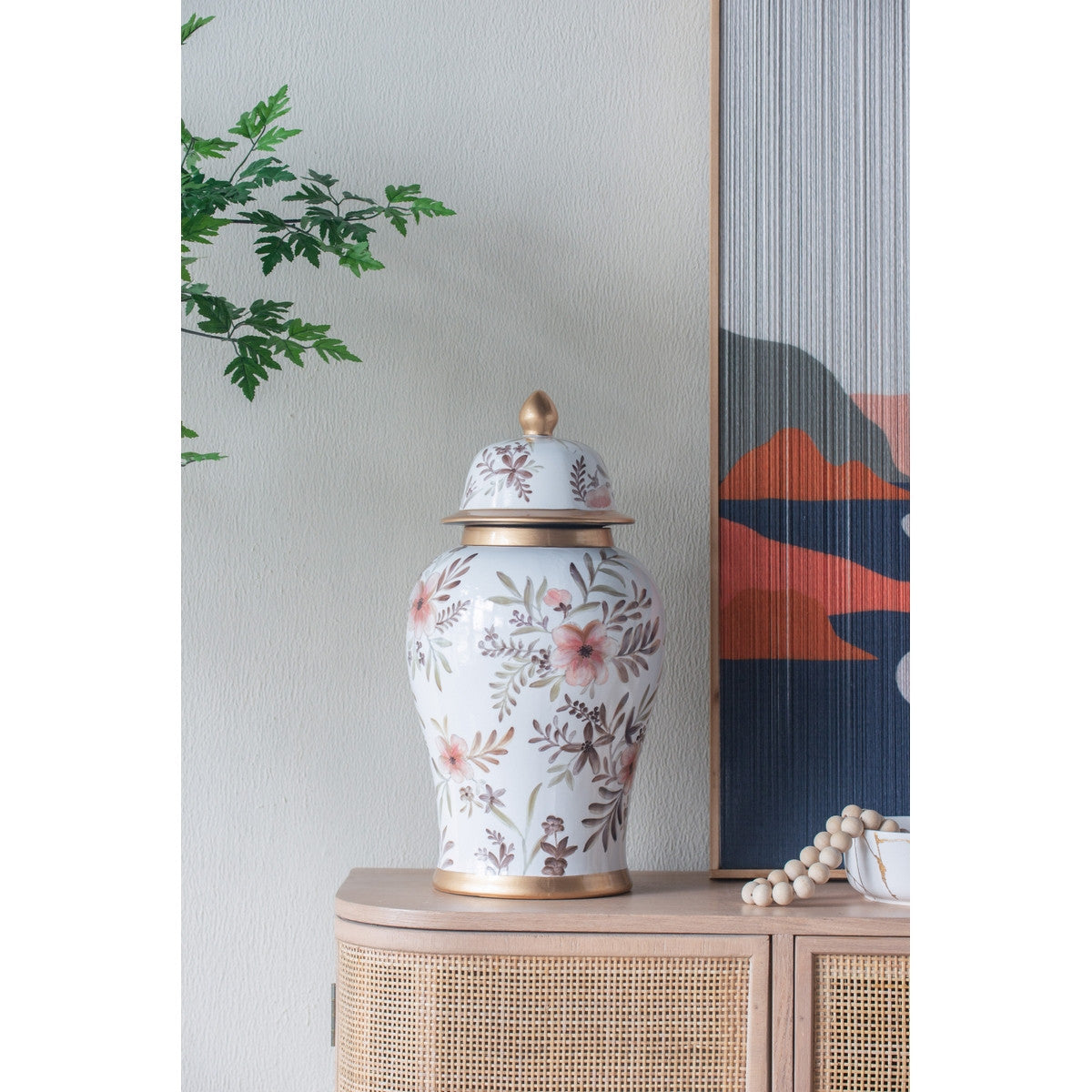 GINGER JAR - Floral (45cm)