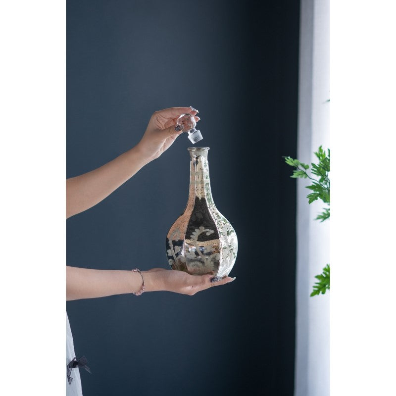 VASE - ANTIQUE MIRRORED (12.5 x 30.5cm)