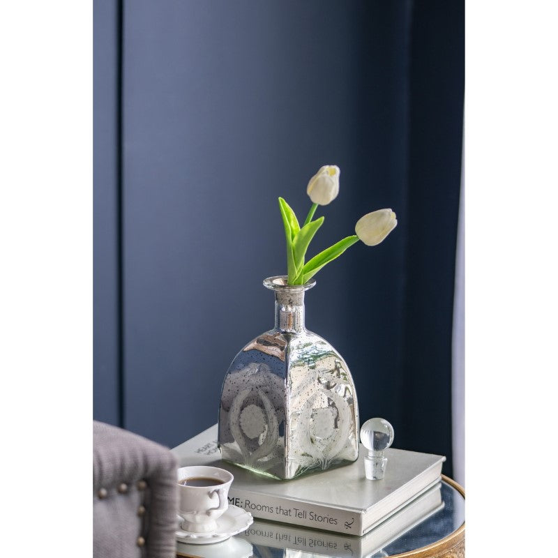 VASE - ANTIQUE MIRRORED (11.5 x 25.5cm)