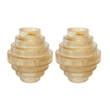 GLASS VASE Amber (SET of 2)