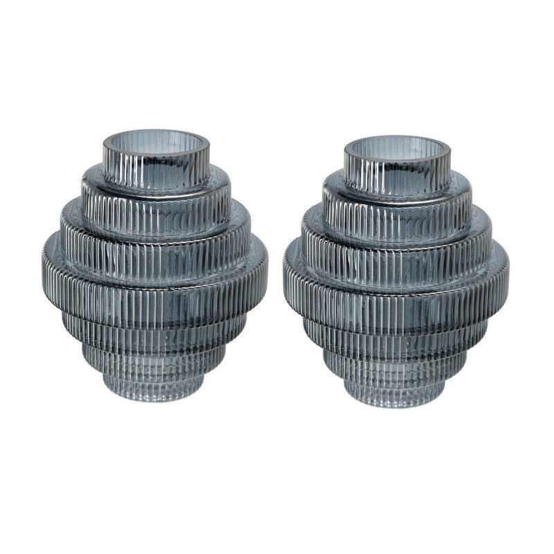 GLASS VASE Smoke (SET of 2)