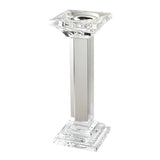 PILLAR CANDLE HOLDER - CRYSTAL (10.2 x 28cm)