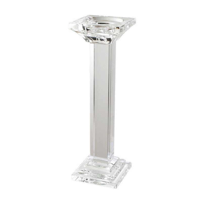 PILLAR CANDLE HOLDER - CRYSTAL (10.2 x 33cm)