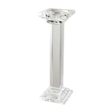 PILLAR CANDLE HOLDER - CRYSTAL (10.2 x 33cm)