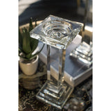 PILLAR CANDLE HOLDER - CRYSTAL (10.2 x 33cm)