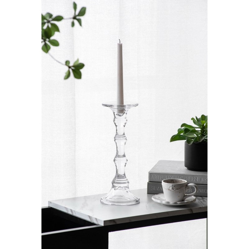 CANDLE STICK - GLASS (12 x 30cm)