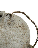HAND PULLED DECORATIVE JUG WITH WIRE HANDLE (24.2 x 24.2 x 26cm)