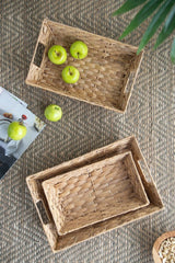 TRAYS - WATER HYACINTH Natural (SET of 3)