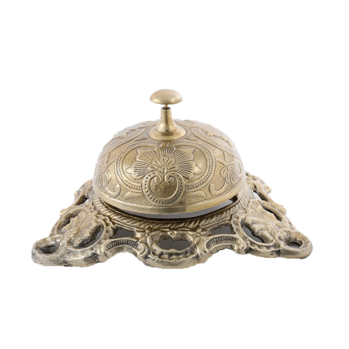 TABLE BELL - ALUMINIUM FLORAL (25.5cm)