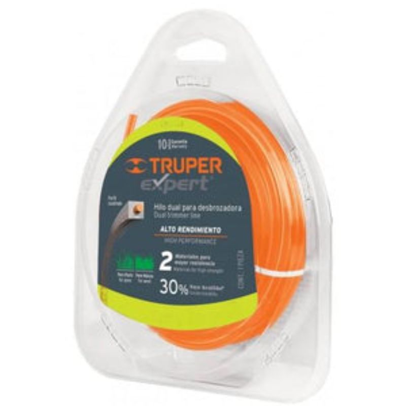 Weed Trimmer Line Heavy Duty - Square Pattern  12m 2.7mm Truper