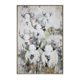 FRAMED CANVAS  - Cattle 80% HANDPAINTING (80cm x 1.2m)