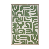 FRAMED CANVAS - Green Pattern 80% HANDPAINTING (80 x 1.2m)