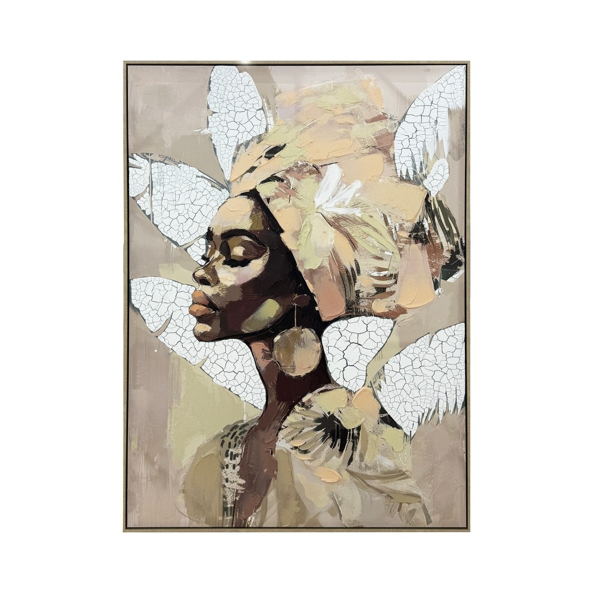 FRAMED CANVAS - Timeless 3 80% HANDPAINTING (80 x 1.2m)