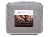 Elegant silver Café Blanket for double/queen beds, 100% cotton, plush, lightweight, machine-washable, stylish comfort.