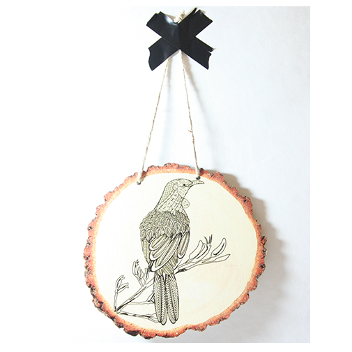 Wall Art / Wood Slice - Tui