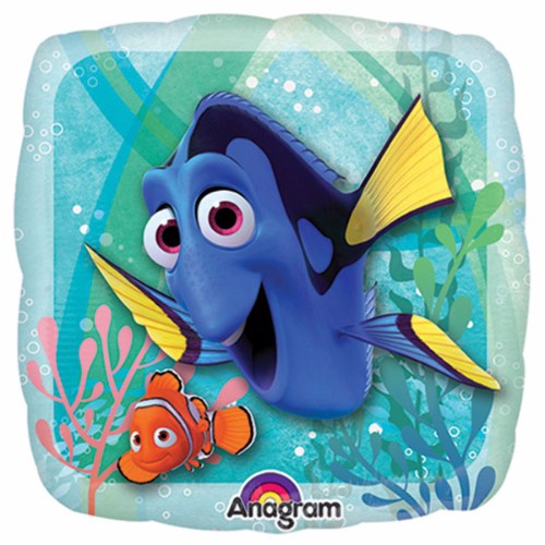 45cm Finding Dory foil balloon, self-sealing and requires helium for inflation.