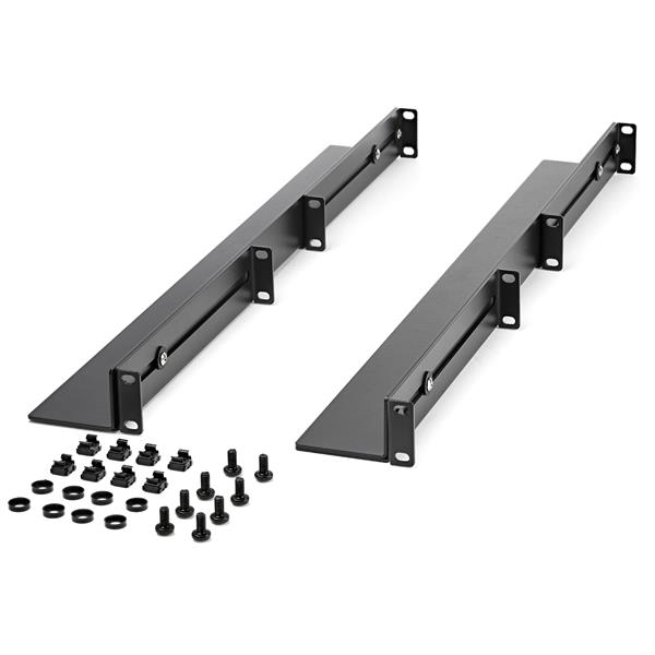 Adjustable 1U Server Rack Rails for 19" 4 Post Racks - Compatible with Dell, IBM, HP, Apple