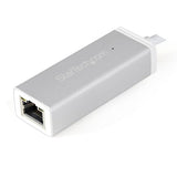 USB-C to Gigabit Ethernet Adapter - Silver | High-Speed Network Access for Laptops & Chromebooks