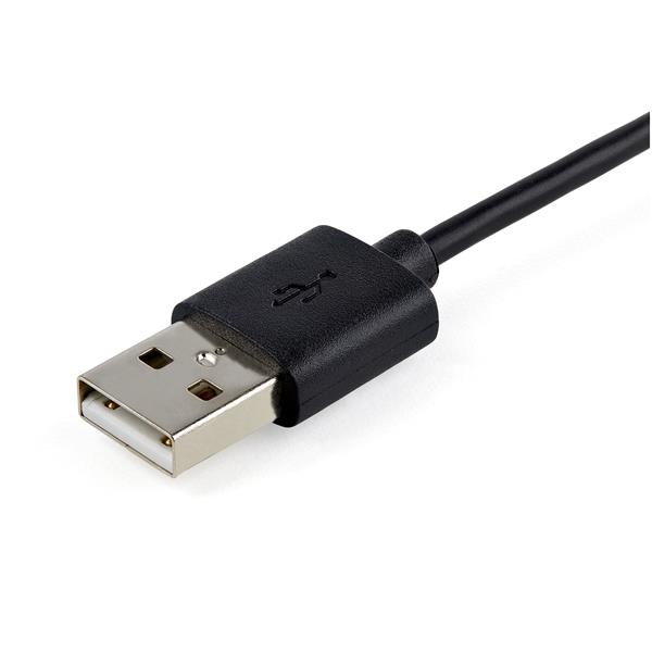 Right-angle USB-A to USB-C cable, 91 cm long, designed for easy charging and data transfer in tight spaces.