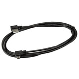 High-speed 2m Micro-USB cable with right-angled connectors for hassle-free charging and syncing in tight spaces.