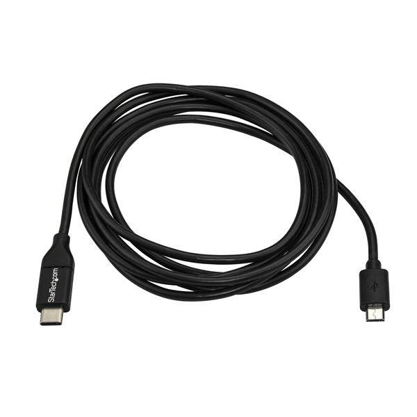 USB-C to Micro-B Cable 1.8m - USB 2.0 Data Transfer & Charging for Mobile Devices