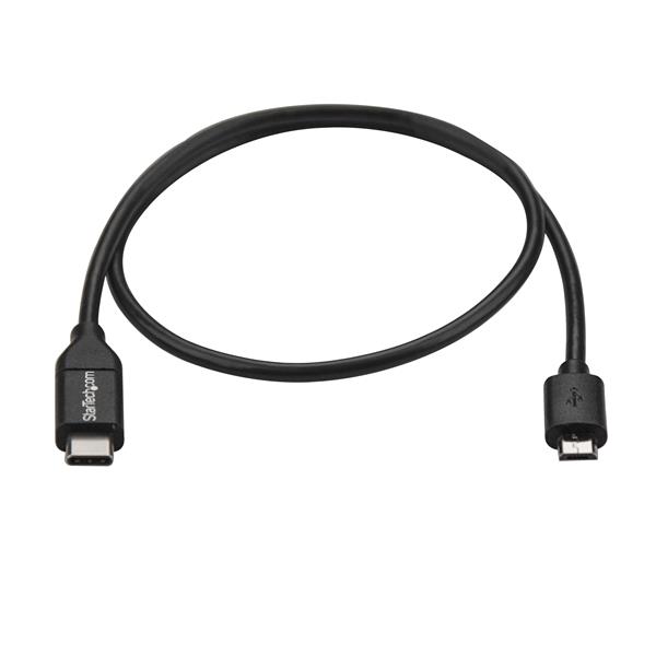 Premium USB-C to Micro-B Cable - 0.5m - Fast Charging & Data Transfer for Mobile Devices