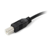 30ft Active USB 2.0 A to B Cable - High-Speed Connectivity for Printers & Scanners - Black