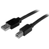 15m Active USB 2.0 A to B Cable - M/M, High-Speed, Durable, Ideal for Printers and Scanners