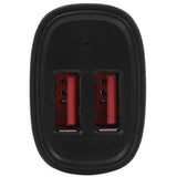 Dual-Port USB Car Charger, 24W/4.8A - Fast Charging for Smartphones & Tablets - Black