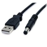 USB to 5.5mm Type M Barrel Power Cable - 2m Length for 5V Devices - Durable & Reliable