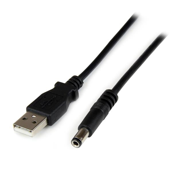 1m USB to 5.5mm Type N Barrel Power Cable for charging 5V devices, durable with lifetime warranty included.