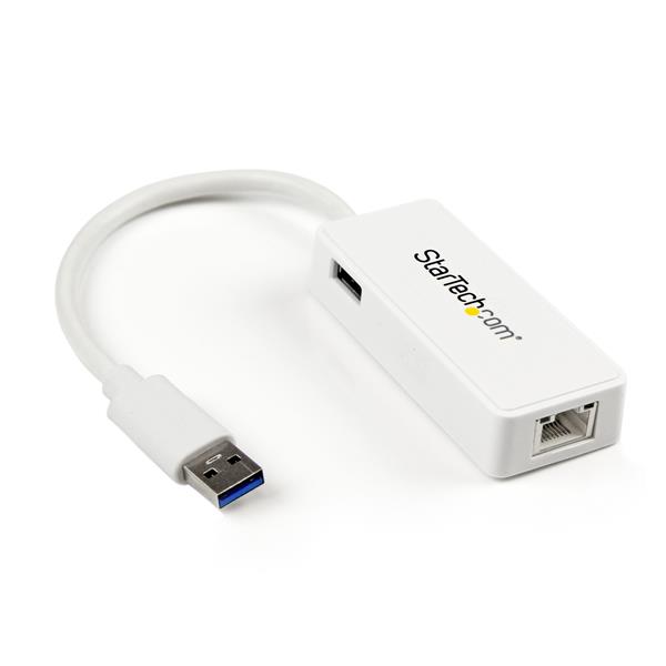 USB 3.0 Gigabit Ethernet Adapter with USB Pass-Through for Macbook & Ultrabook - High Speed 10/100/1000 Mbps