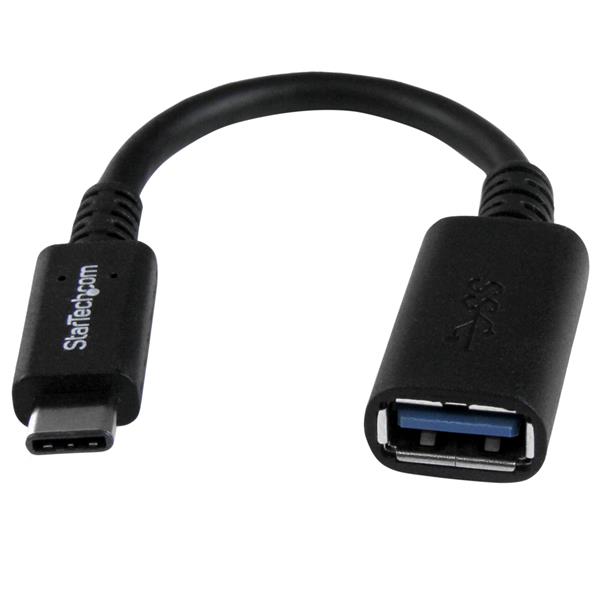 USB-C to USB-A adapter cable, 15cm long, for fast charging and data transfer between USB devices.