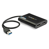 USB to Dual DisplayPort Adapter - Connect 2 Monitors - 4K 60Hz - USB 3.0 for Windows/Mac