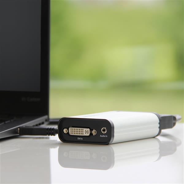 USB 3.0 DVI Video Capture Device - 1080p 60fps Recording, Aluminum Build, Win/Mac Compatible