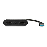 USB 3.0 Dual HDMI Adapter - 4K Resolution Support for Dual Monitors, High Speed Performance