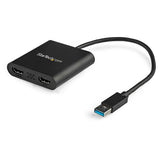 USB 3.0 Dual HDMI Adapter - 4K Resolution Support for Dual Monitors, High Speed Performance