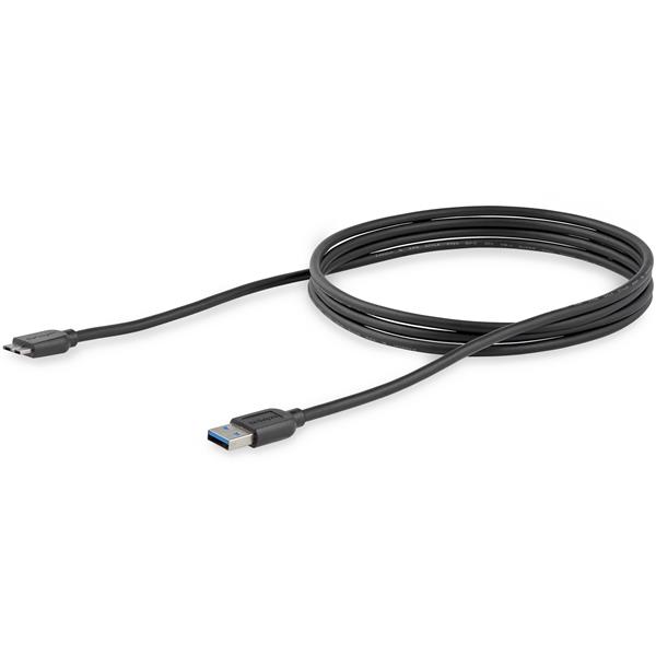 Ultra Slim 2m Micro USB 3.0 Cable - M/M - Lightweight, Tangle-Free Charging & Syncing