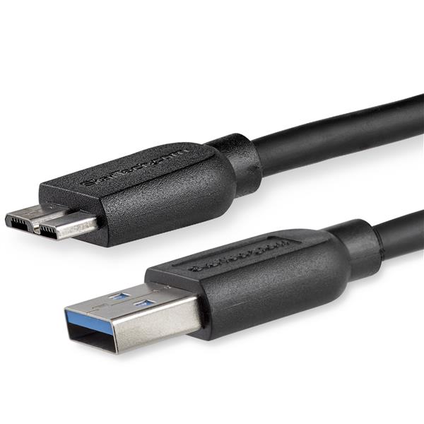 Ultra Slim 2m Micro USB 3.0 Cable - M/M - Lightweight, Tangle-Free Charging & Syncing