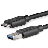 Ultra Slim 2m Micro USB 3.0 Cable - M/M - Lightweight, Tangle-Free Charging & Syncing