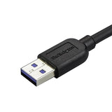 Slim Right-Angle Micro USB 3.0 Cable 0.5m (20in) - M/M Connector for Fast Charging & Data Transfer