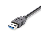 1.5m USB 3.0 Extension Cable - A to A Male/Female - Black Desktop Cable for PC/Mac